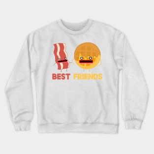 Bacon and Waffles Best Friends Matching Couple Crewneck Sweatshirt